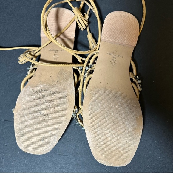 Anthropologie Puka Ankle -Tie Sandals Size 6 - Picture 6 of 7